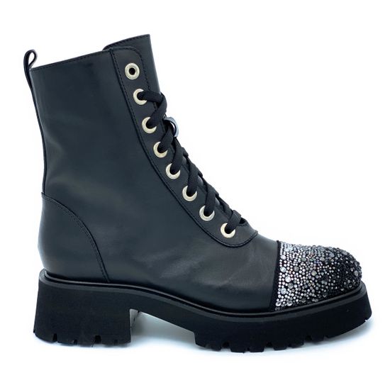 Ботинки Tiffi черные кожаные демисезонные - фото 1, A383 TI