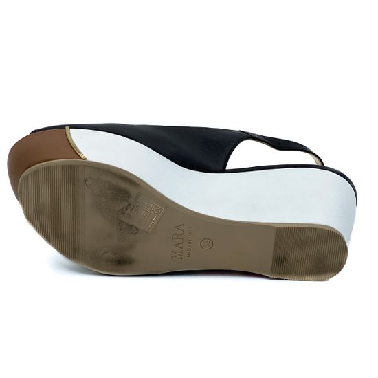 Босоножки Mara черные кожаные - фото 4, 