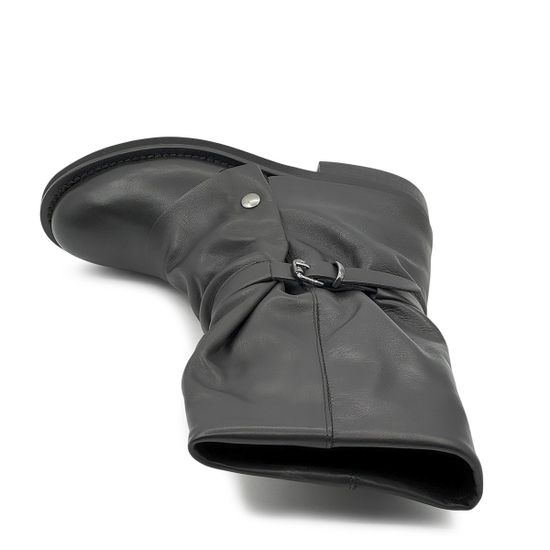 Полусапоги MIMMU черные кожаные демисезонные - фото 5, M482M21 MIM NERO
