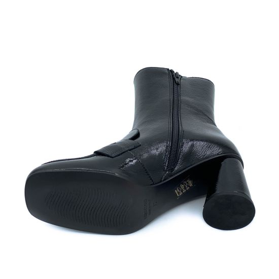 Ботильоны Mimmu черные из лакированной кожи демисезонные - фото 4, F808K4 MIM NERO