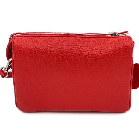 Клатч Di Gregorio красный кожаный - фото 3, 