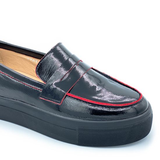 Лоферы Cover черные наплак - фото 6, 1705800 COV