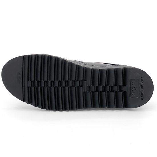 Кеды Giampieronicola черные кожаные МЕХ - фото 4, 16669A GPN