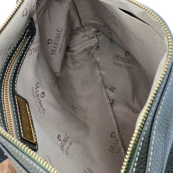 Сумка через плечо Marina Creazioni темно-зеленая кожаная - фото 5, 