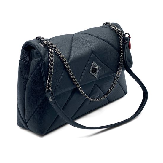 Сумка Marina Creazioni черная кожаная стеганая - фото 2, 