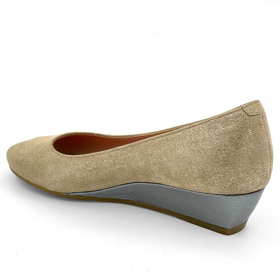 Туфли Pas de Rouge замшевые бежевые с открытым мыском - фото 3, L802 TALPA ROU