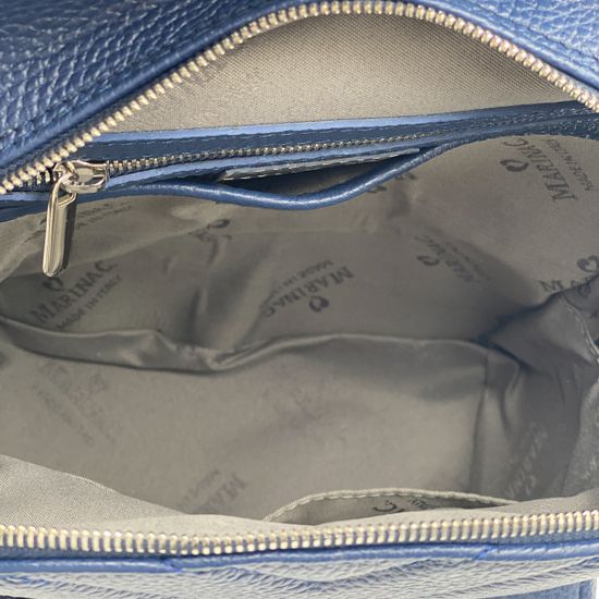 Рюкзак Marina Creazioni синий кожаный стеганый - фото 5, B6332 MC BLU