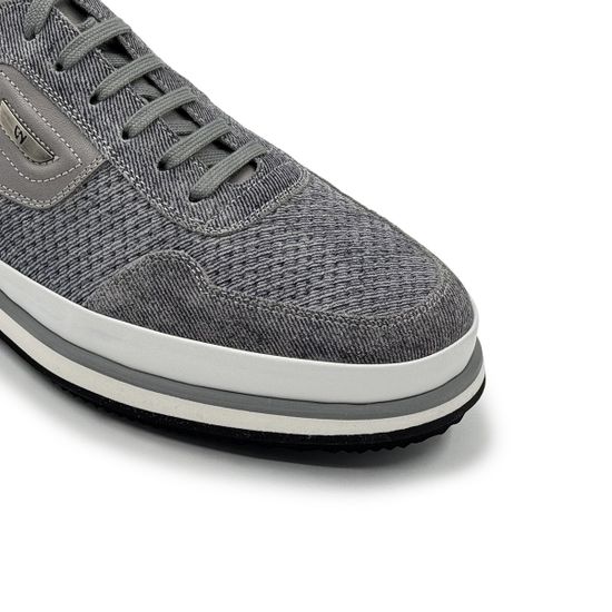 Кеды GIAMPIERONICOLA серые кожа/текстиль демисезонные - фото 6, M338170 GPN GRIGIO