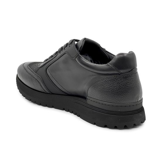 Кроссовки GIAMPIERONICOLA черные/серые кожаные на байке - фото 3, M393121 GPN NERO