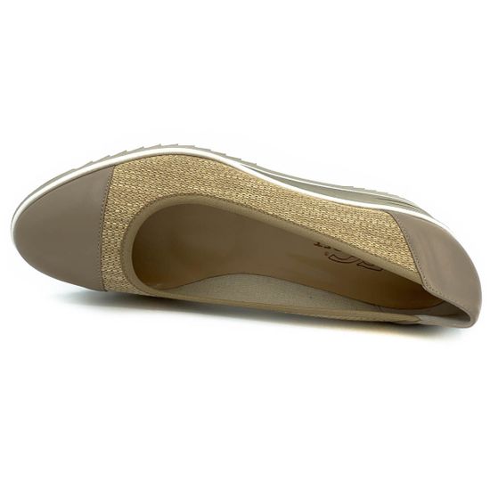 Туфли Donna Soft бежевые комбинация кожи и текстиля - фото 5, DS0767 DS BEIGE