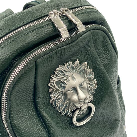 Рюкзак Renato Angi зеленый кожаный - фото 4, 