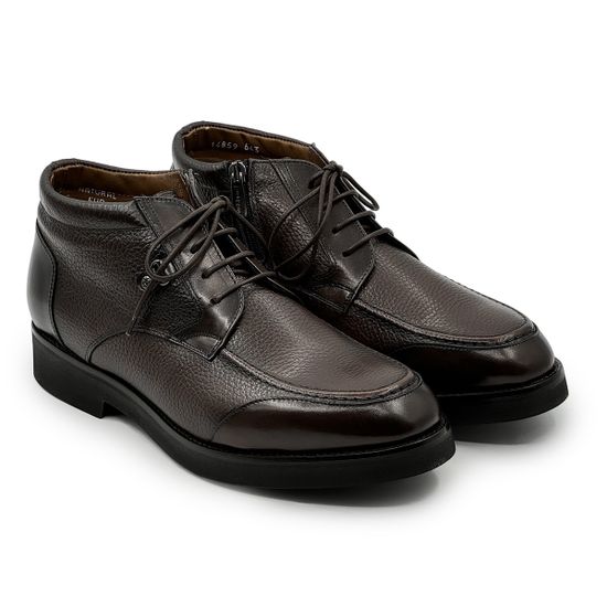 Ботинки Mario Bruni коричневые кожаные на меху - фото 8, 14859 MB TDM