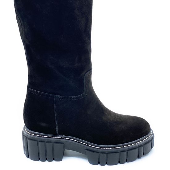 Сапоги Mimmu черные замшевые Байка - фото 4, E536E1 MIM CAMNERO