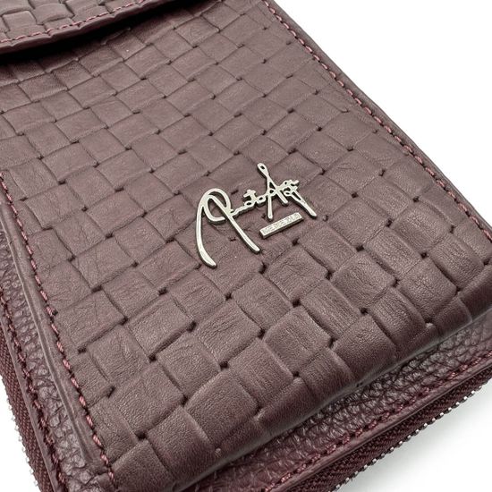 Мини-Сумка кросс-боди Renato Angi бордовая кожаная - фото 5, 2853817 RA BORDO