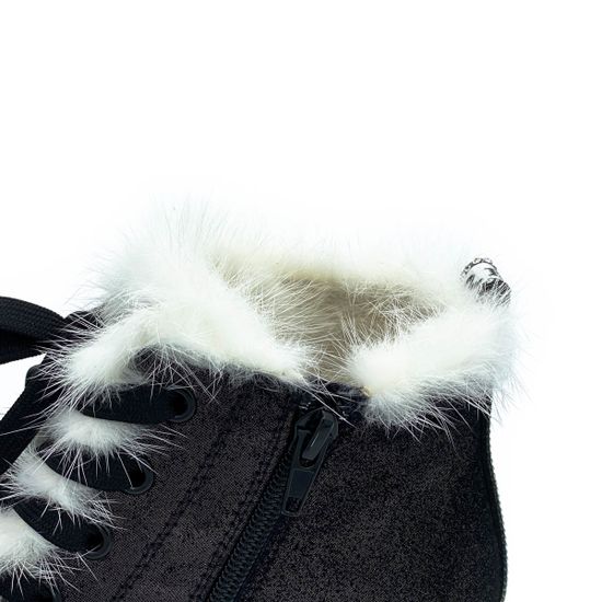 Ботинки Ilasio Renzoni черные замшевые МЕХ на светлой подошве - фото 6, 