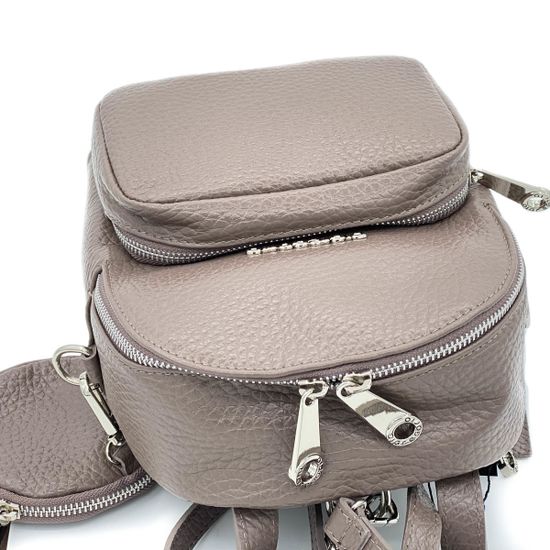 Рюкзак Di Gregorio серый кожаный - фото 3, 