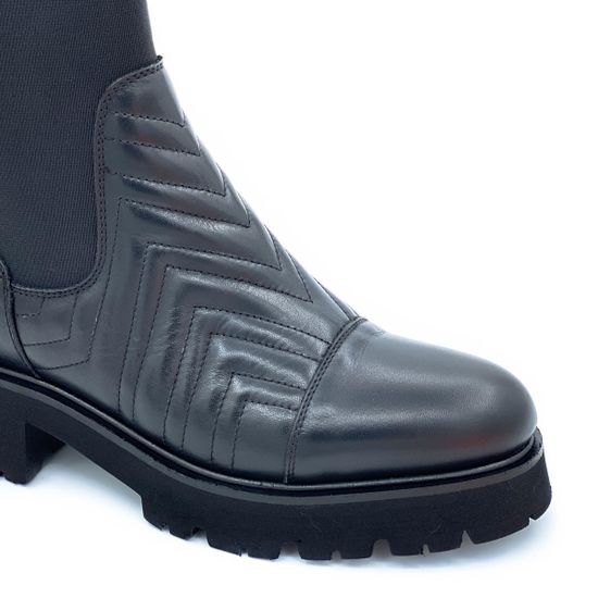 Ботинки Tiffi черные кожаные демисезонные - фото 6, 