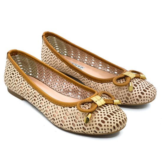 Балетки Renzi перфорированная кожа бежевые SABBIA - фото 7, 