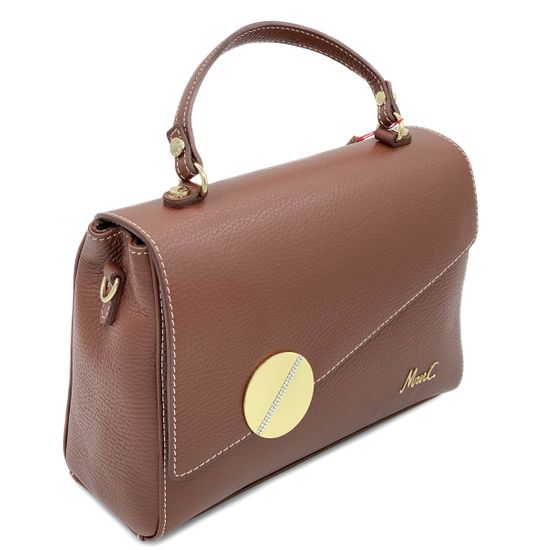 Сумочка Marina Creazioni коричневая кожаная маленькая - фото 2, B5136 MC MORO