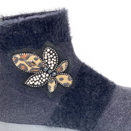 Ботинки Marzetti черные войлок демисезонные - фото 6, 