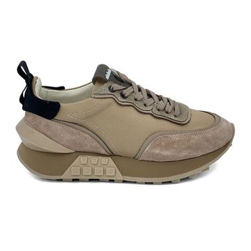 Кроссовки NILA NILA бежевые кожаные/замшевые - фото 1, NO5812 NIL BEIGE