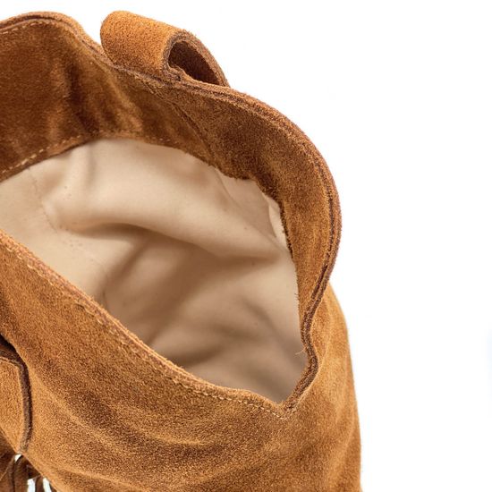 Полусапоги Mimmu рыжие замшевые демисезонные - фото 6, F431K4 MIM CUOIO