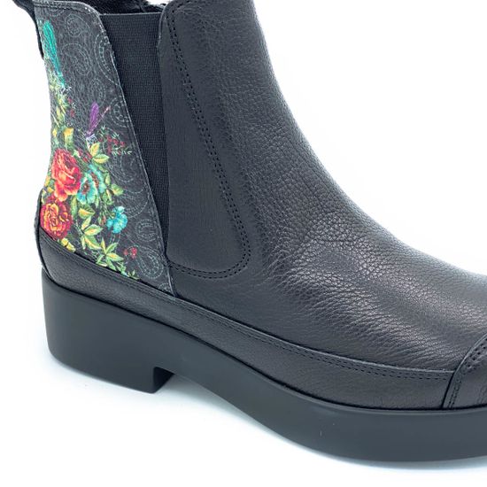 Ботинки Marzetti черные кожаные МЕХ - фото 5, 71372M MZ