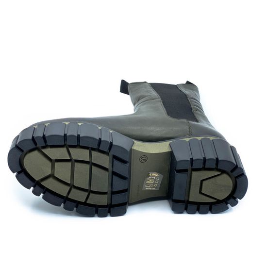 Ботинки челси Mimmu зеленые кожаные демисезонные - фото 4, E502E3 MIM VERDE