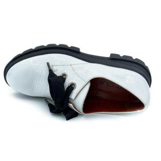 Полуботинки Mot Cle белые наплак - фото 5, 