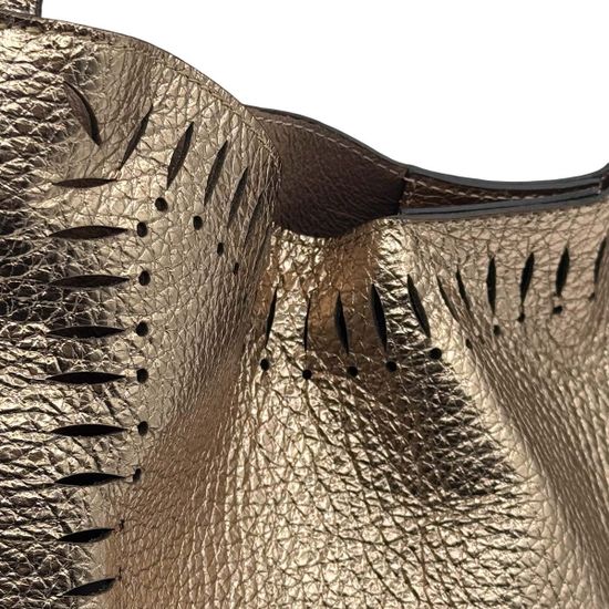 Сумка Loristella золотая кожаная - фото 4, 