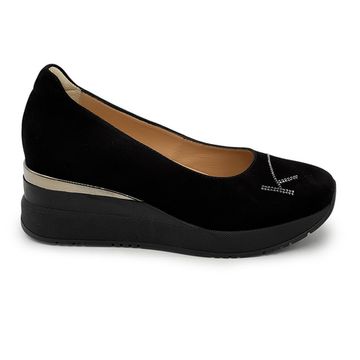 Туфли женские KELTON черные замшевые - фото 1, AL4102 KEL