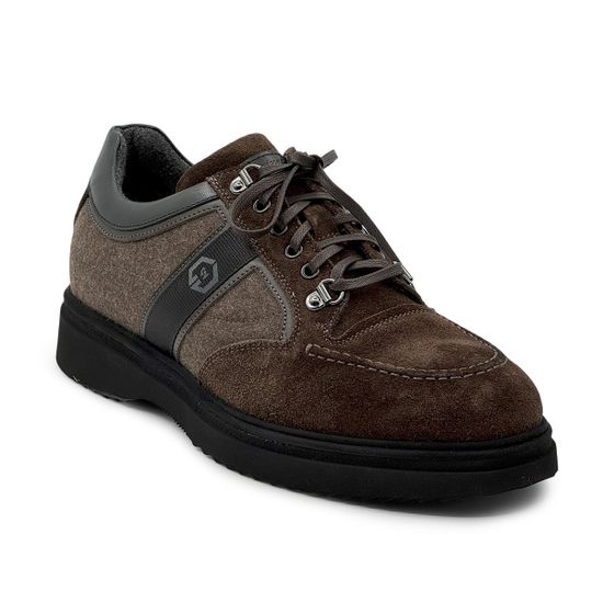 Полуботинки GIAMPIERONICOLA коричневые замша/кожа на байке - фото 2, A43685B GPN MORO