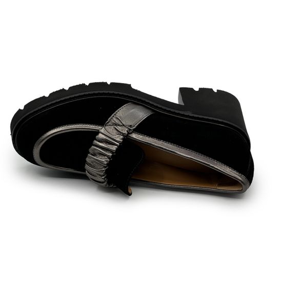 Лоферы MOT-CLE черные замшевые демисезонные - фото 5, MOT2778 MOT NERO