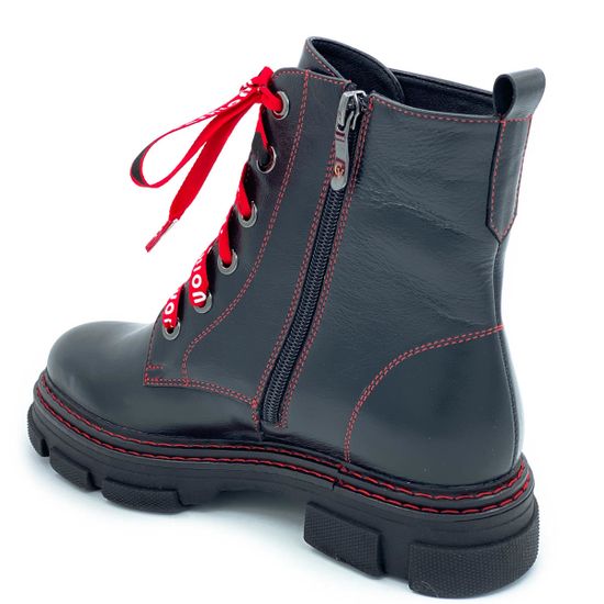 Ботинки Cover черные кожаные Байка - фото 3, 46783-1 COV