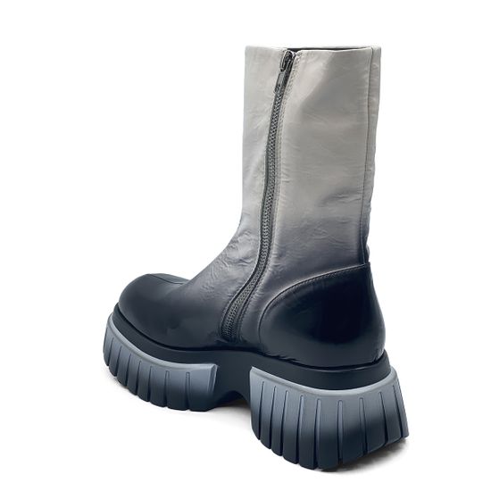 Ботинки Fru.It бежево-коричневые из лакированной кожи на байке - фото 3, 8455ZL FR