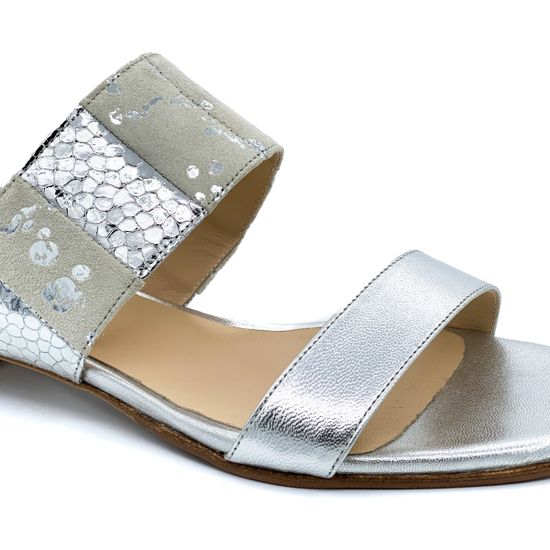 Босоножки Rosso Nero серебро - фото 6, 