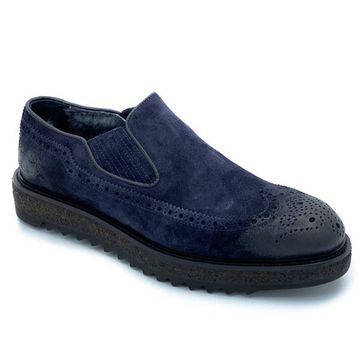 Ботинки Giampieronicola синие замшевые МЕХ - фото 2, 41104 GPN