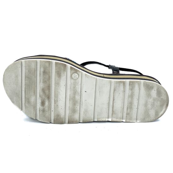 Босоножки Loretta Pettinari черные кожаные - фото 4, 5348S LP