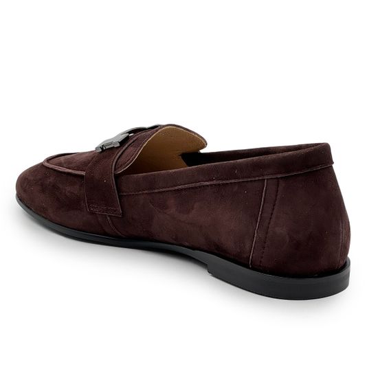 Лоферы женские CVCOVER темно-бордовые замшевые - фото 3, 9809-05 COV BORDO