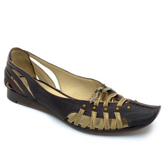 Балетки Fru.it коричневые кожаные - фото 2, 