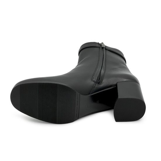 Ботильоны CV Cover черные кожаные на байке - фото 4, 449125-1 COV