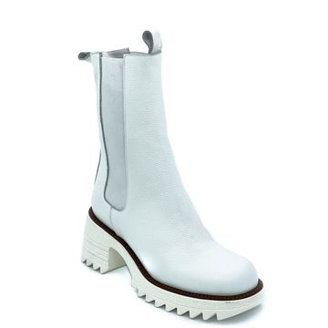 Ботинки челси Mimmu белые кожаные демисезонные - фото 2, M547M3 MIM BIANCO