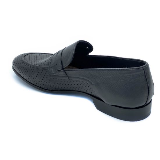 Туфли Mario Bruni черные кожаные со сквозной перфорацией - фото 3, 