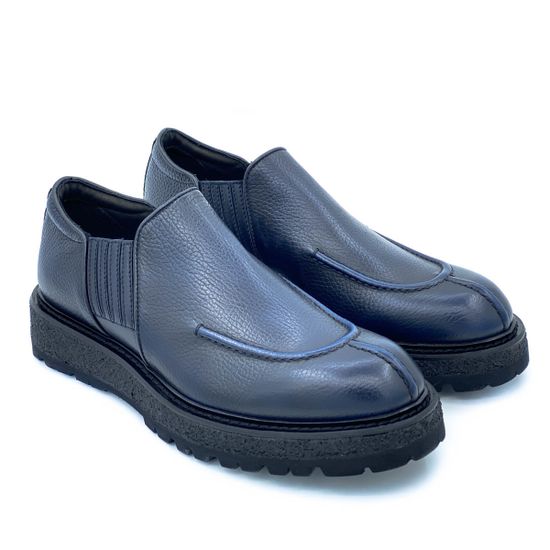 Ботинки Giampieronicola синие кожаные демисезонные - фото 8, 