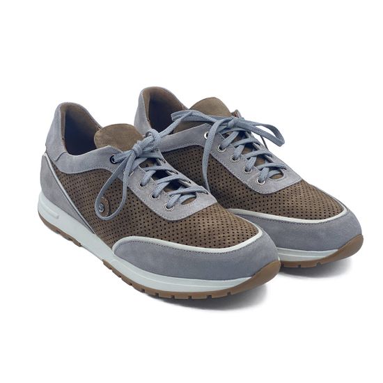 Кроссовки LAB MILANO бежево-серые замшевые - фото 7, 605-6 LAB GRIGIO