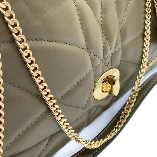 Сумка Di Gregorio зеленая кожаная - фото 4, 8847 DG OLIVA