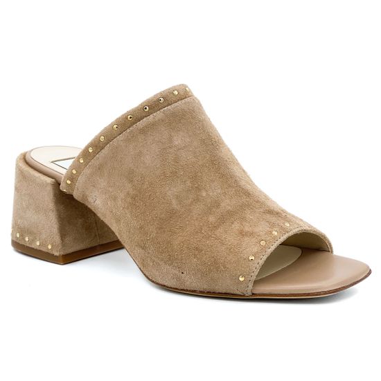 Сабо DiGiada бежевые замшевые - фото 2, 1002 GIA