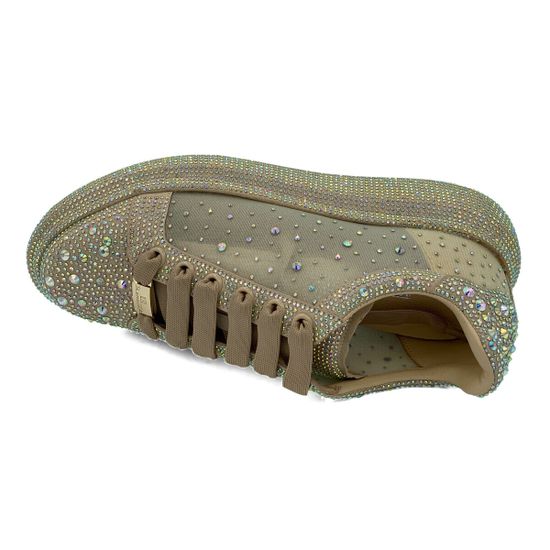 Кроссовки Ilasio Renzoni кожа и текстиль золотого цвета - фото 5, 