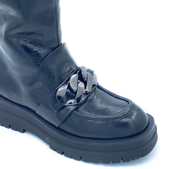 Ботинки 7AM черные кожаные Байка - фото 6, AM21908L 7AM