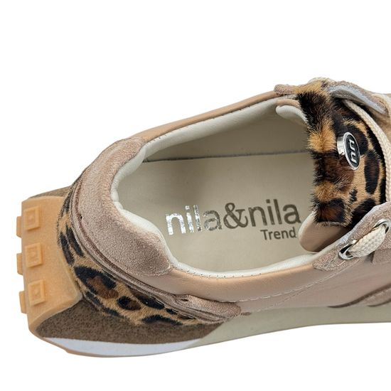 Кроссовки женские NILA NILA кожа/замша бежевая/леопард - фото 7, NO6742 NIL BEIGE LEO